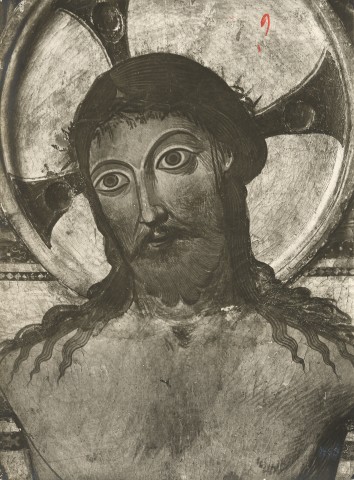 Foto Reali — Anonimo fiorentino - sec. XII - Volto di Cristo — particolare